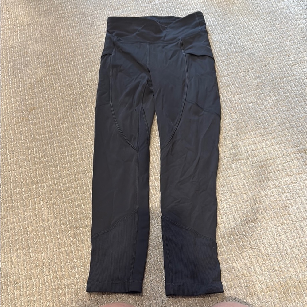 lululemon athletica grey/black Leggings